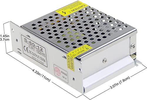 Universal 12V 5A Power Supply for LED Strip Lights & Security Systems